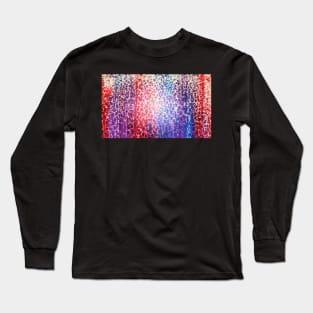 Abstract in Purple Red Blue Stained Glass Look Long Sleeve T-Shirt